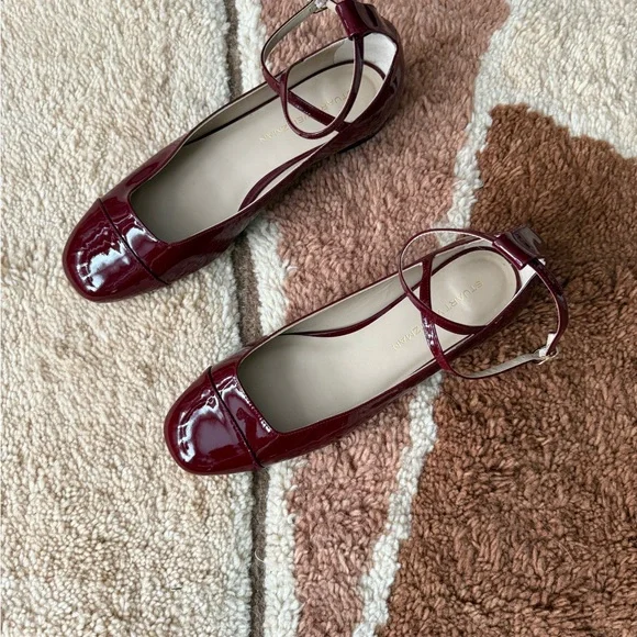 Stuart Weitzman Burgundy Patent Leather Shoes - Picture 3 of 4